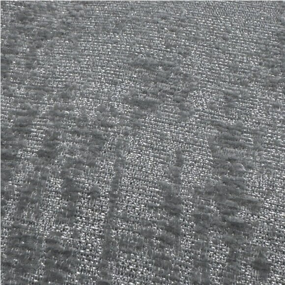 Rachel Zoe Luxury Gray Silver Chenille SHOWER CURTAIN Holidays Christmas Elegant - Picture 9 of 10